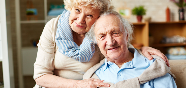 A picture of retired bank worker Ron and his wife June
